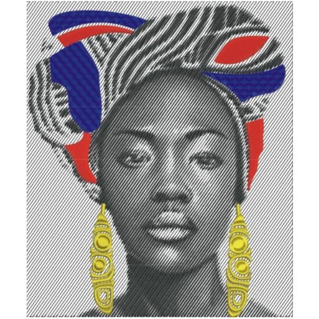 Picture of AFRICAN WOMAN Machine Embroidery Design