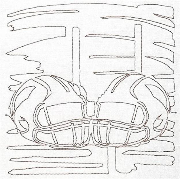 Picture of Football Helmets Quilting Outline