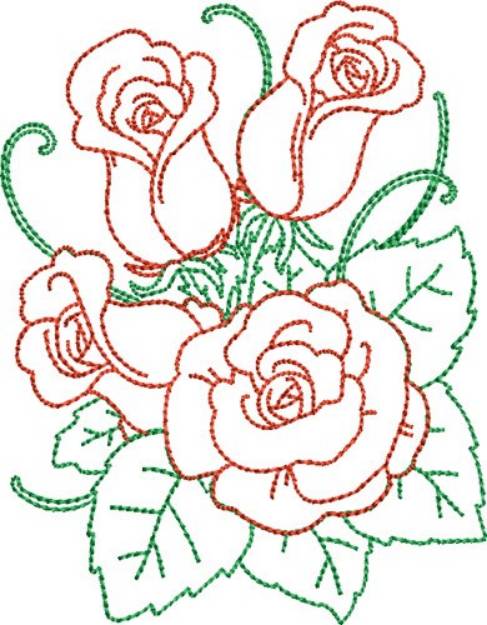 Picture of Deluxe Roses Machine Embroidery Design