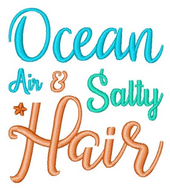 Picture of Ocean Hair Machine Embroidery Design