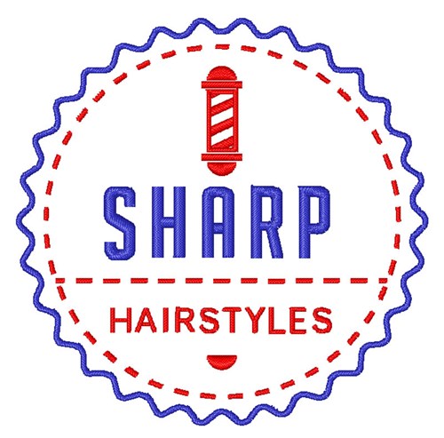 Sharp Hairstyles Machine Embroidery Design