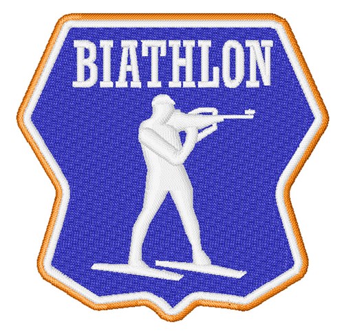 Biathlon Machine Embroidery Design