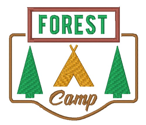 Forest Camp Machine Embroidery Design