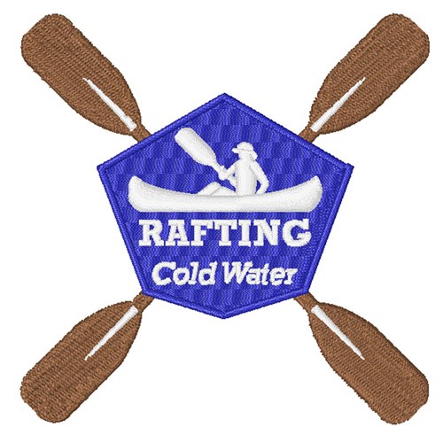Cold Water Rafting Machine Embroidery Design