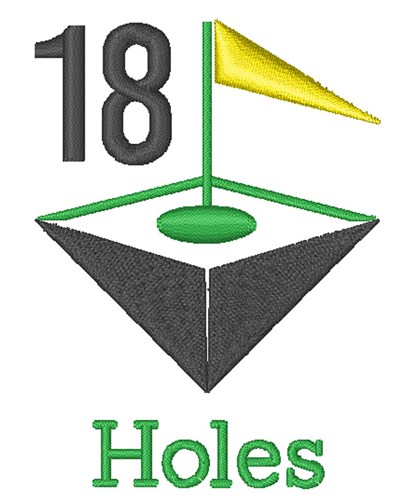 18 Holes Machine Embroidery Design