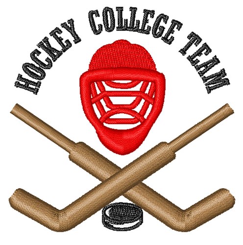 Hockey College Team Machine Embroidery Design