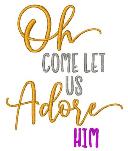 Picture of Let Us Adore Him Machine Embroidery Design