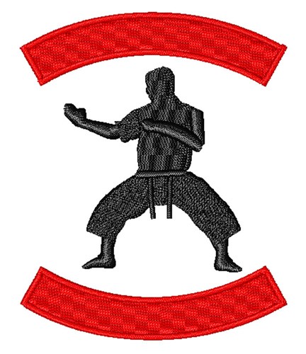 Karate Man Machine Embroidery Design