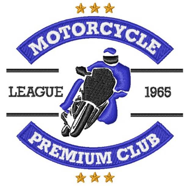 Picture of Motorcycle Premium Club Machine Embroidery Design