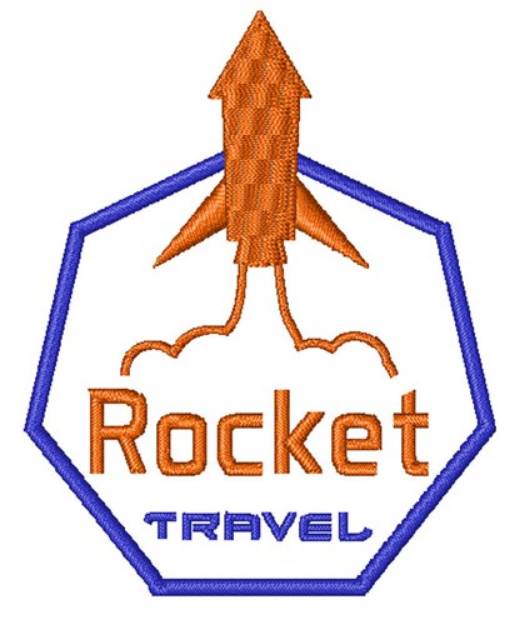 Picture of Rocket Travel Machine Embroidery Design