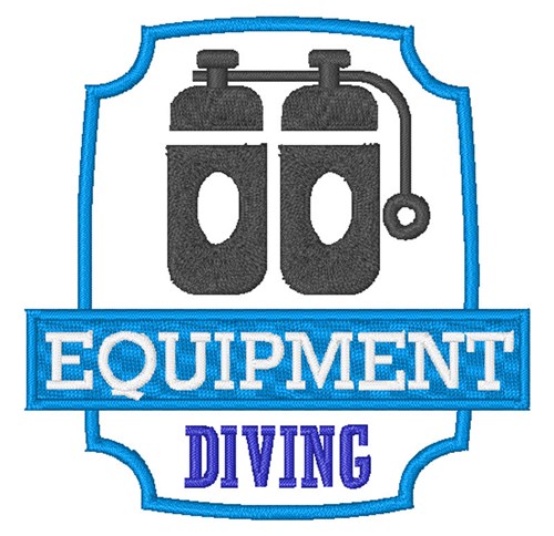 Equipment Diving Machine Embroidery Design
