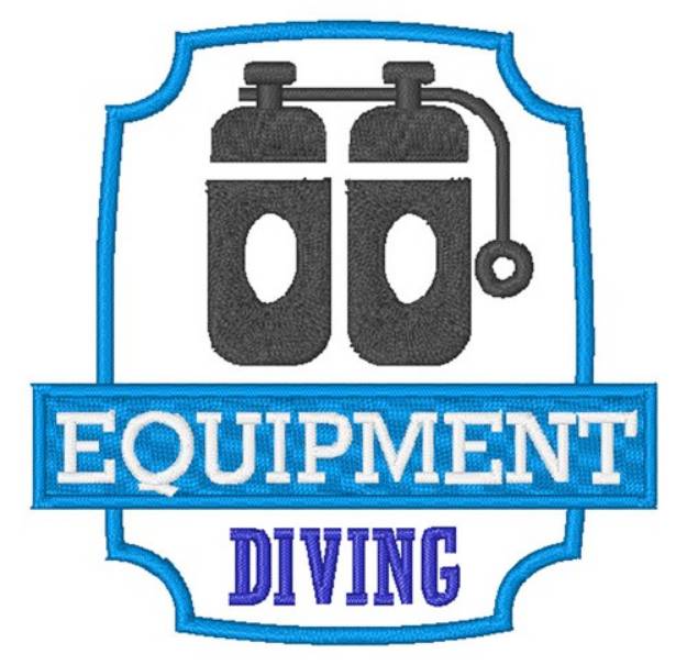 Picture of Equipment Diving Machine Embroidery Design