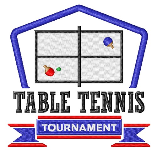 Table Tennis Machine Embroidery Design