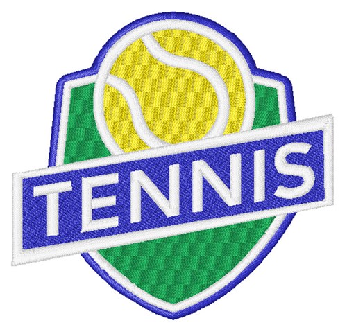 Tennis Logo Machine Embroidery Design