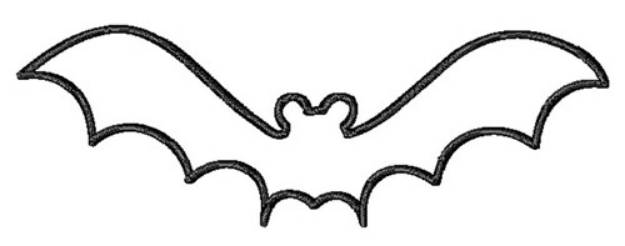 Picture of Bat Outline Machine Embroidery Design