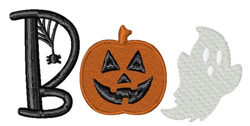 Halloween Boo Machine Embroidery Design