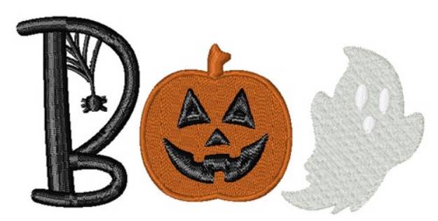 Picture of Halloween Boo Machine Embroidery Design