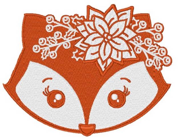 Picture of Christmas Fox Machine Embroidery Design