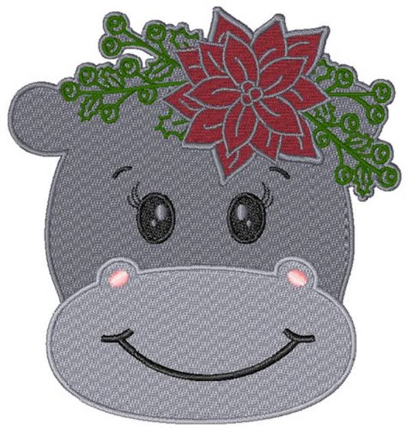 Picture of Christmas Hippo Head