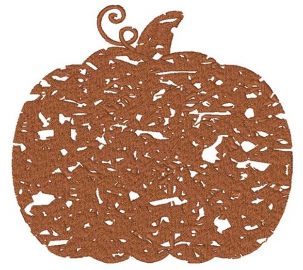 Picture of Distressed Pumpkin Machine Embroidery Design