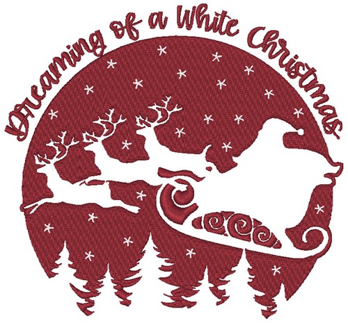 White Christmas Machine Embroidery Design