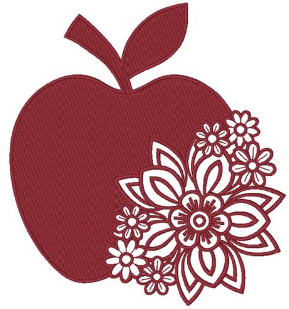 Picture of Floral Apple Machine Embroidery Design