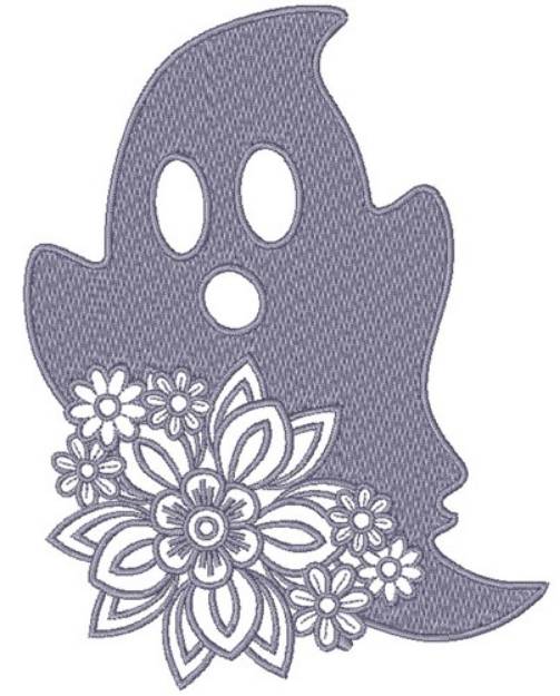 Picture of Floral Ghost Machine Embroidery Design