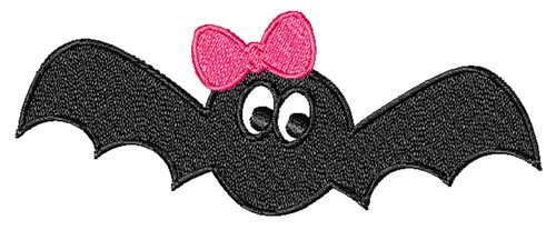 Girl Bat Machine Embroidery Design