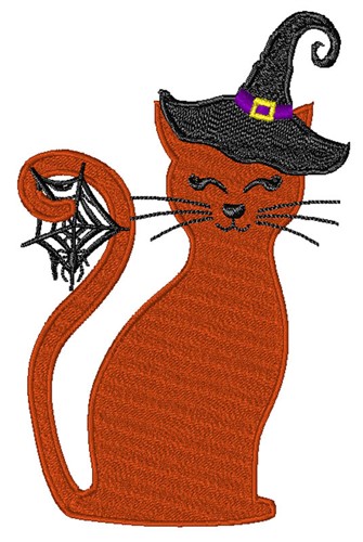 Halloween Cat Machine Embroidery Design