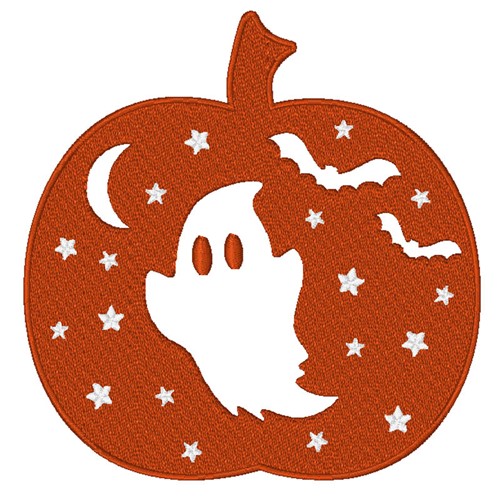 Ghost Pumpkin Machine Embroidery Design