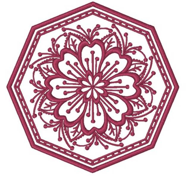 Picture of Mandala Hexagon Machine Embroidery Design