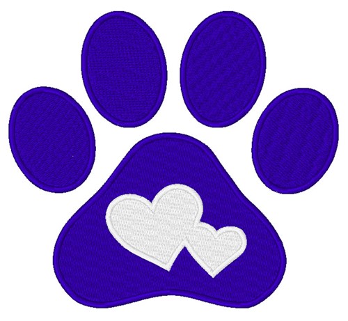 Paw Hearts Machine Embroidery Design