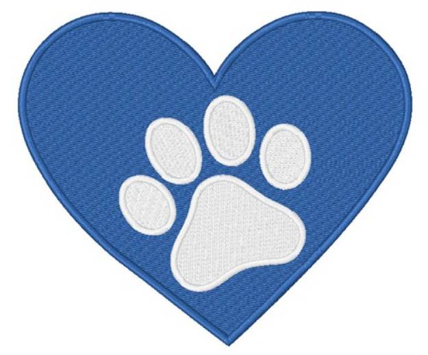 Picture of Heart Paw Machine Embroidery Design