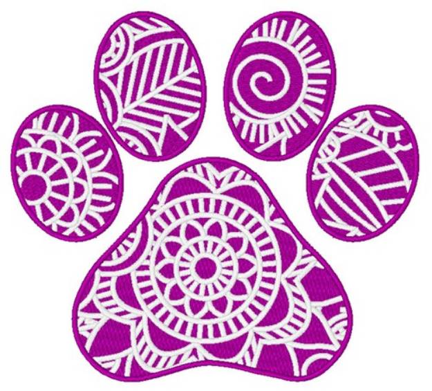 Picture of Paw Mandala Machine Embroidery Design