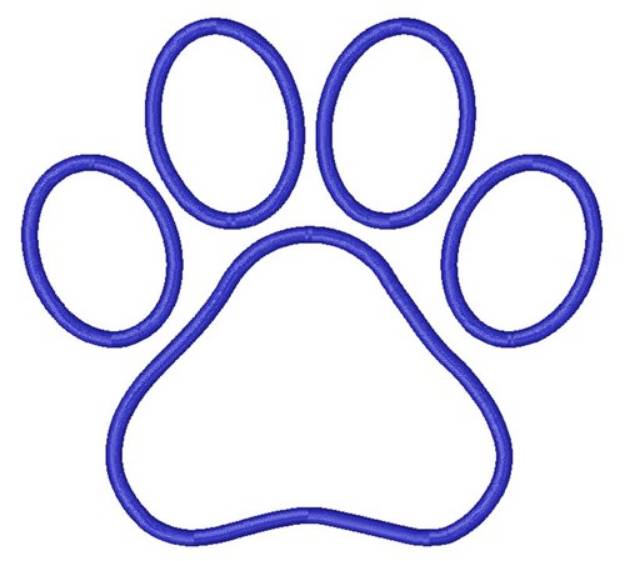 Picture of Paw Outline Machine Embroidery Design