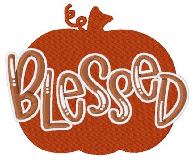 Picture of Blessed Pumpkin Machine Embroidery Design