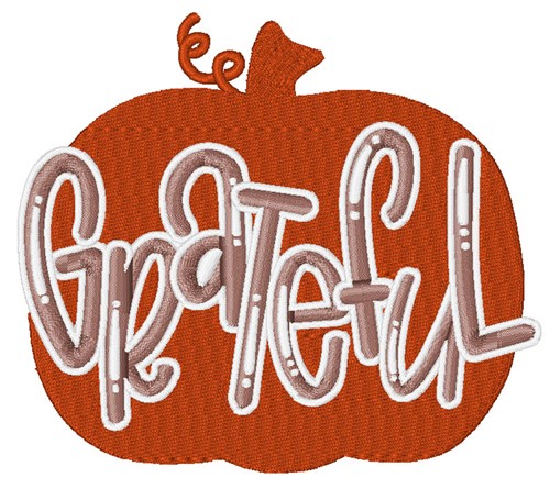 Grateful Pumpkin Machine Embroidery Design