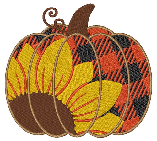Pumpkin Sunflower Machine Embroidery Design
