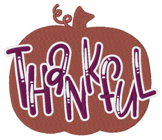 Picture of Thankful Pumpkin Machine Embroidery Design