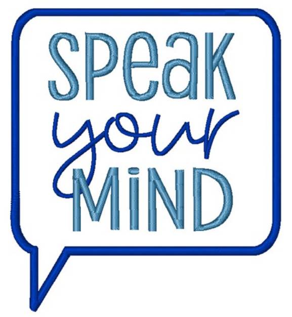 Picture of Speak Your Mind Machine Embroidery Design