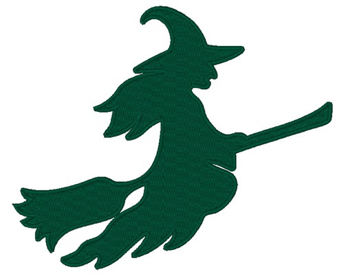 Witch Silhouette Machine Embroidery Design