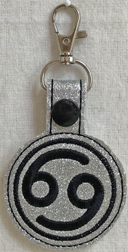 ITH Cancer Key Fob Machine Embroidery Design