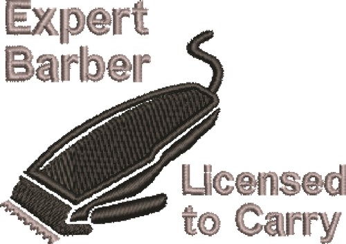 Expert Barber Machine Embroidery Design