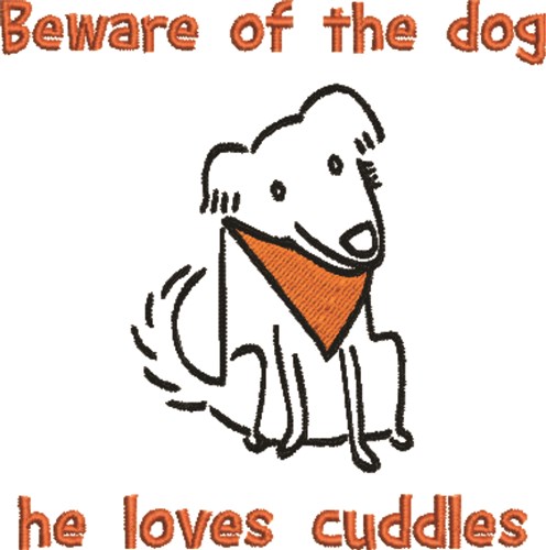 Beware of Dogs 2 Machine Embroidery Design