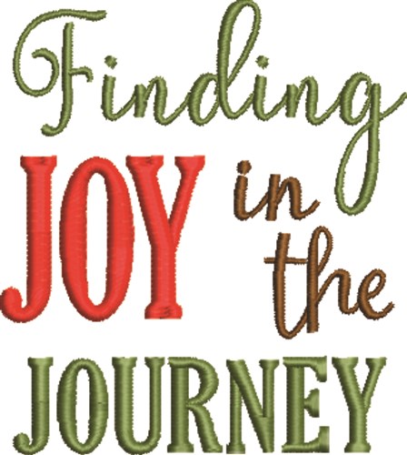 Joy In The Journey Machine Embroidery Design