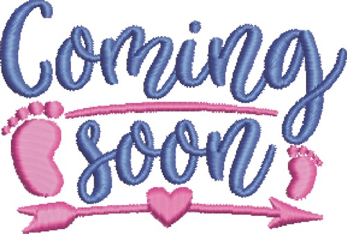 Baby Coming Soon Machine Embroidery Design