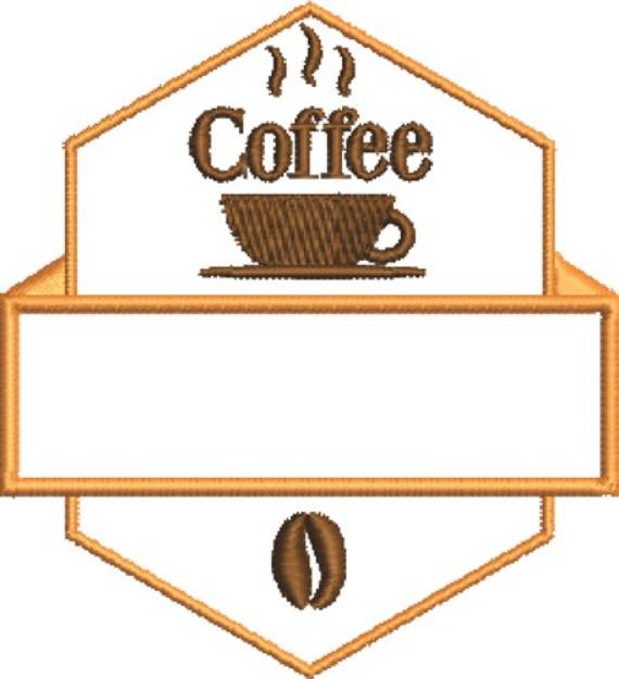 Picture of Coffee Logo Machine Embroidery Design
