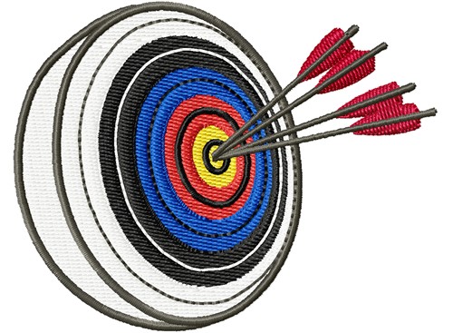 Archery Target Machine Embroidery Design