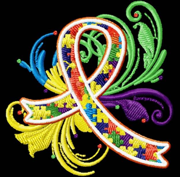 Picture of Autism Ribbon & Swirls
