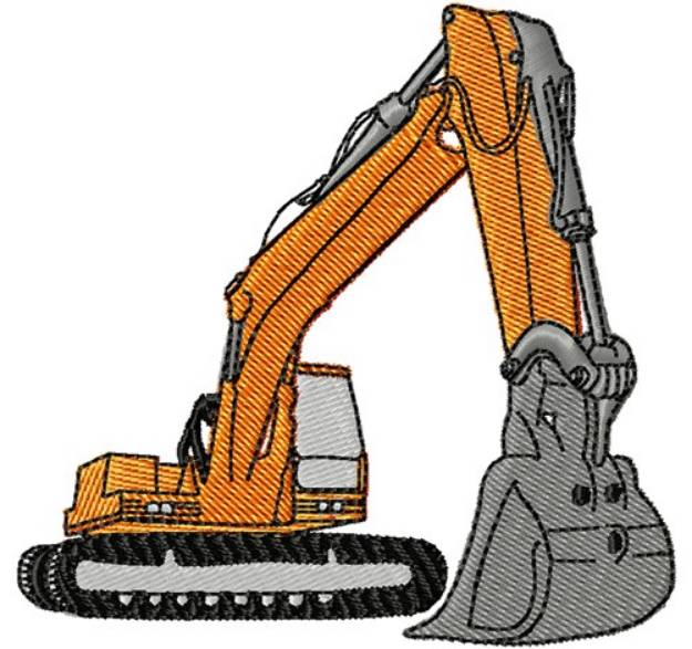 Picture of Excavator Machinery Machine Embroidery Design